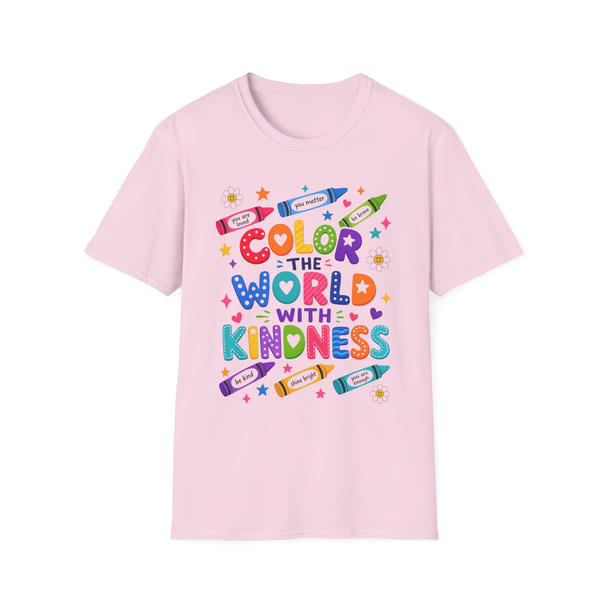 Color the World With Kindness T-Shirt — Positive Kids & Teacher Tee