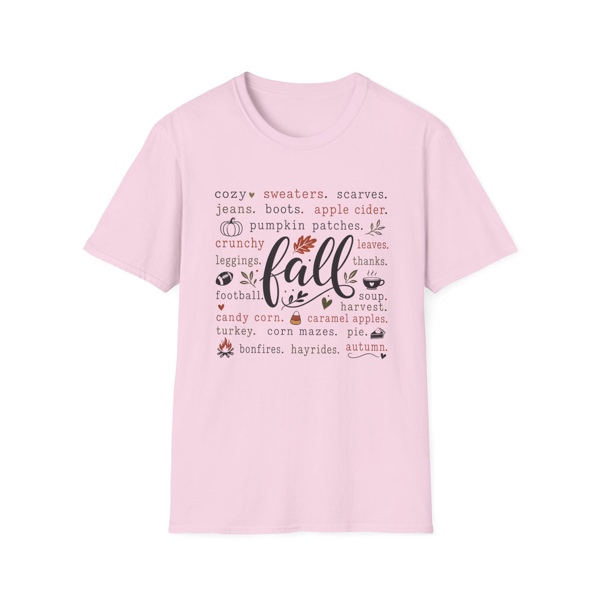 Fall Vibes T-Shirt — "fall" Autumn Words Graphic Tee