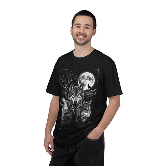 Wolf Pack Moon T‑Shirt – Howling Wolves Graphic Tee
