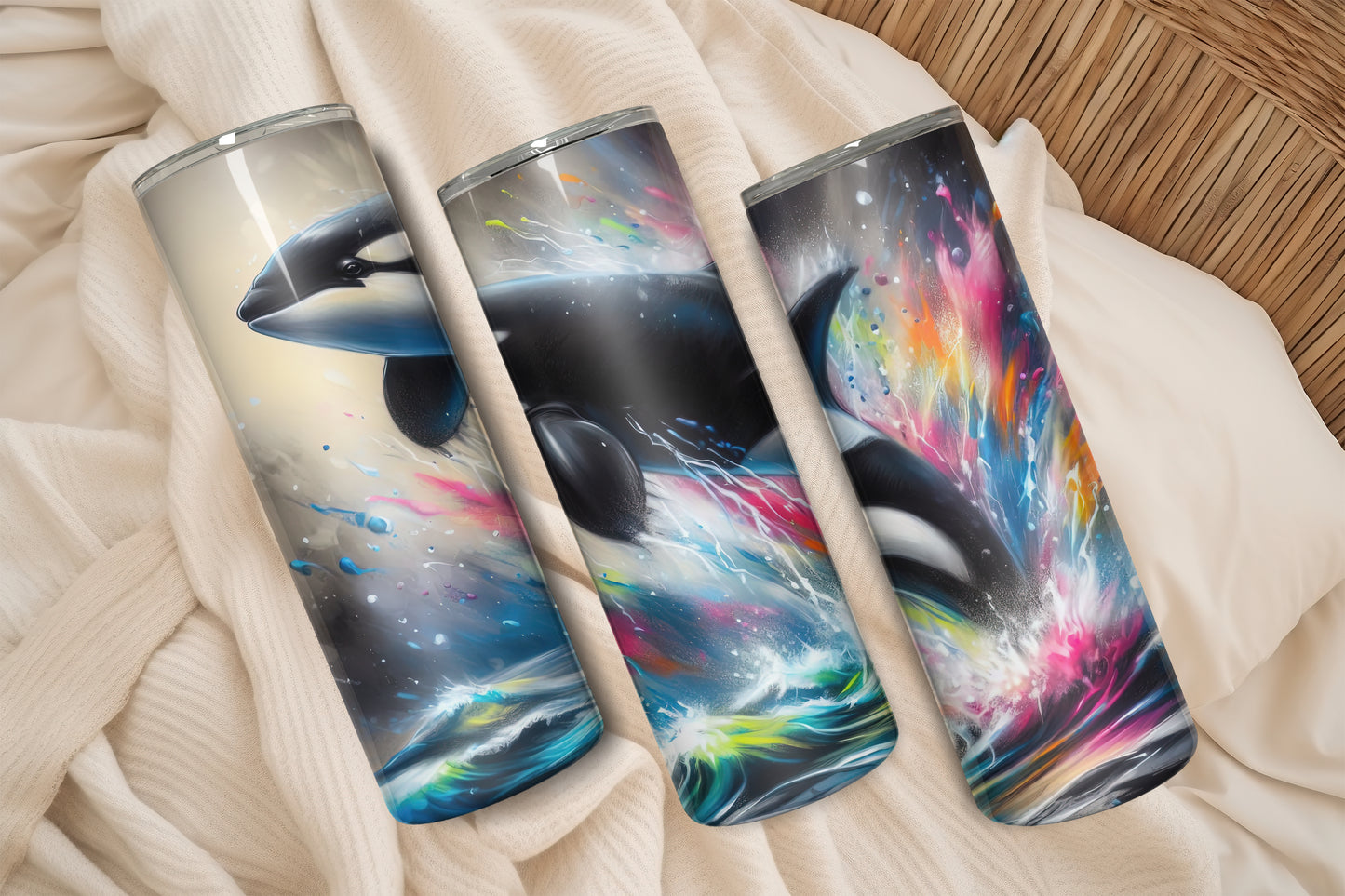 Color Splash Orca Tumbler