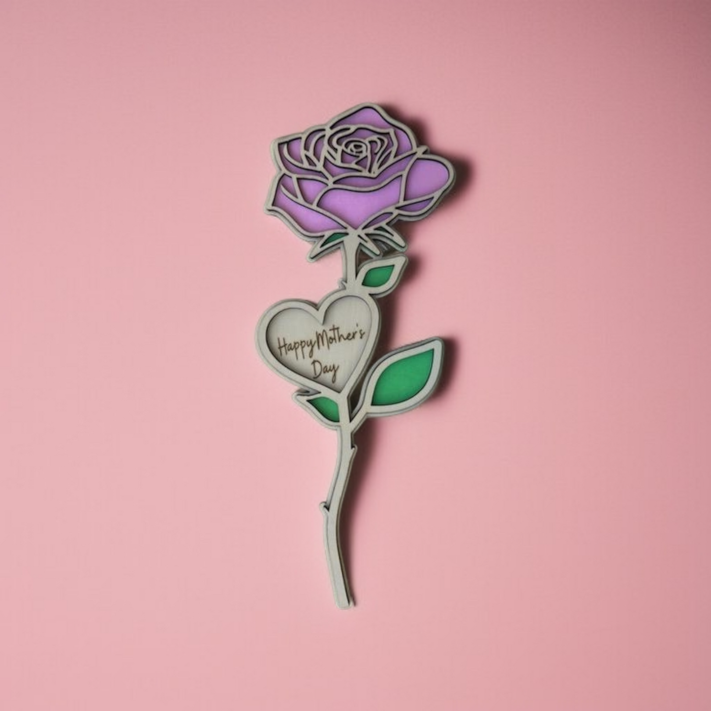 Laser Cut Wooden Rose