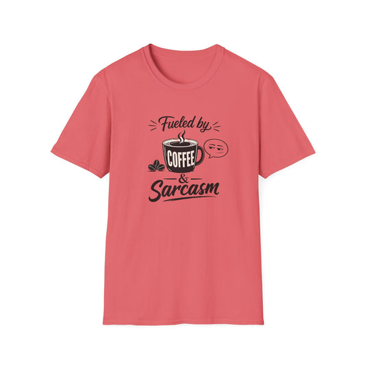 Fueled by Coffee & Sarcasm T-Shirt — Funny Coffee Lover Tee