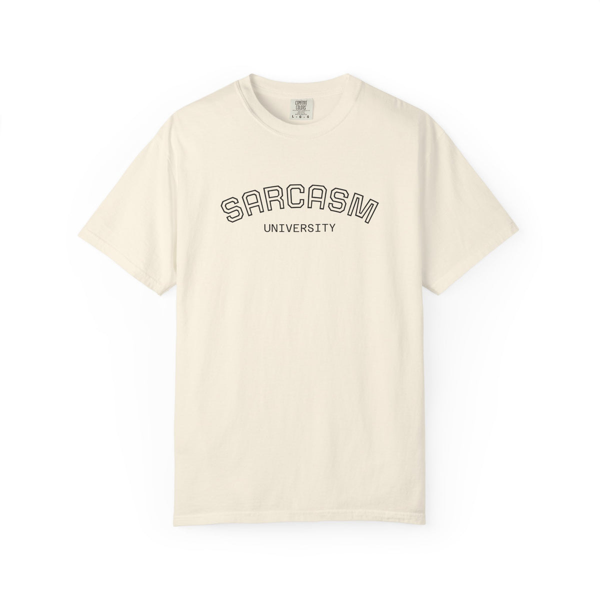 Sarcasm University T-Shirt — Funny College Style Graphic Tee