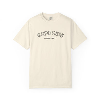 Sarcasm University T-Shirt — Funny College Style Graphic Tee
