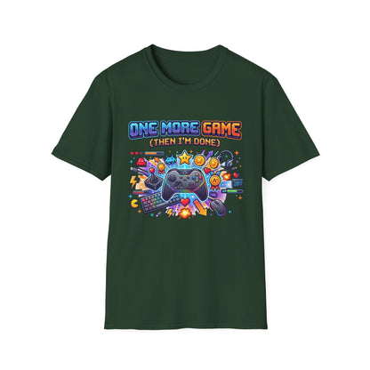 Gamer Tee "One More Game (Then I’m Done)" – Video Game Controller Graphic T-Shirt