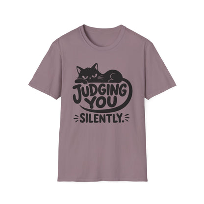 Judging You Silently Cat T-Shirt – Funny Grumpy Cat Graphic Tee
