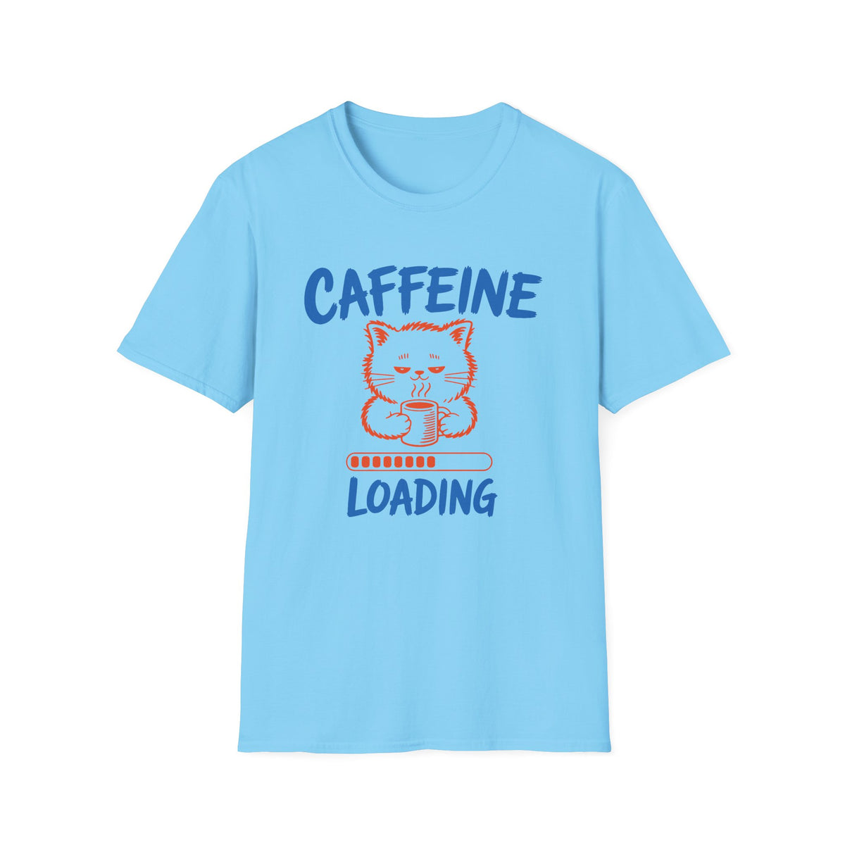 Caffeine Loading Cat T-Shirt – Cute Coffee Lover Graphic Tee