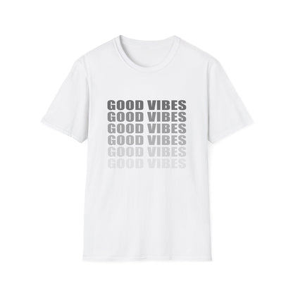 Good Vibes Repeat T-Shirt — Minimalist Grey Text Tee