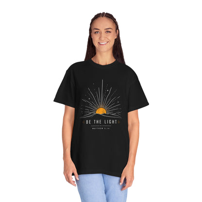 Be The Light Sunrise Graphic T-Shirt — Inspirational Christian Tee