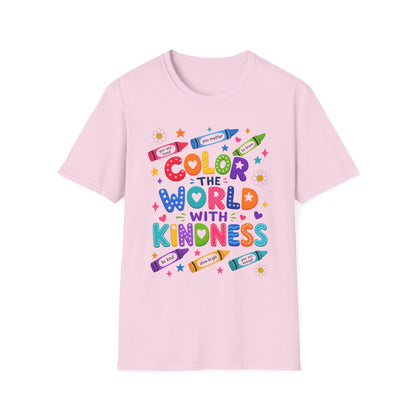 Color the World With Kindness T-Shirt — Positive Kids & Teacher Tee