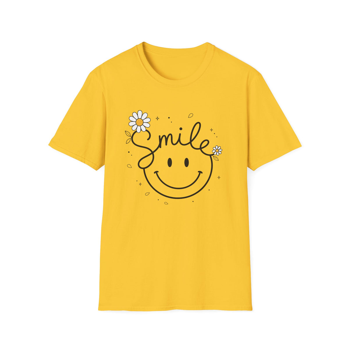 Smile Daisy T-Shirt — Cute Floral Smiley Tee