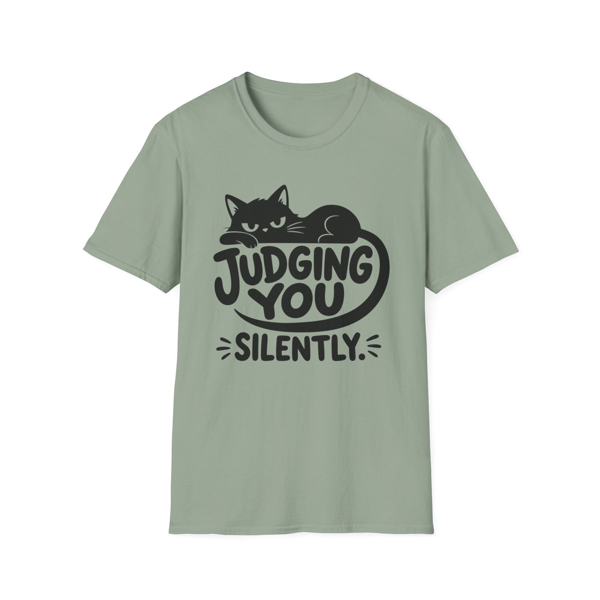 Judging You Silently Cat T-Shirt – Funny Grumpy Cat Graphic Tee