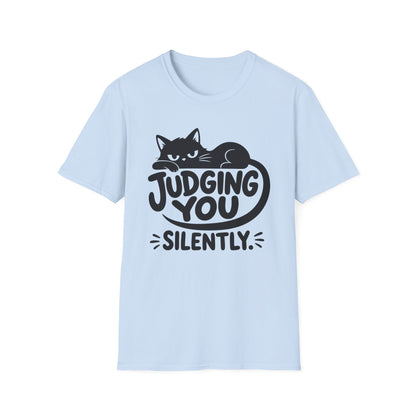Judging You Silently Cat T-Shirt – Funny Grumpy Cat Graphic Tee
