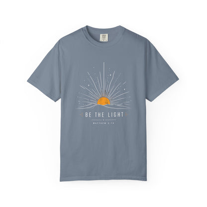 Be The Light Sunrise Graphic T-Shirt — Inspirational Christian Tee