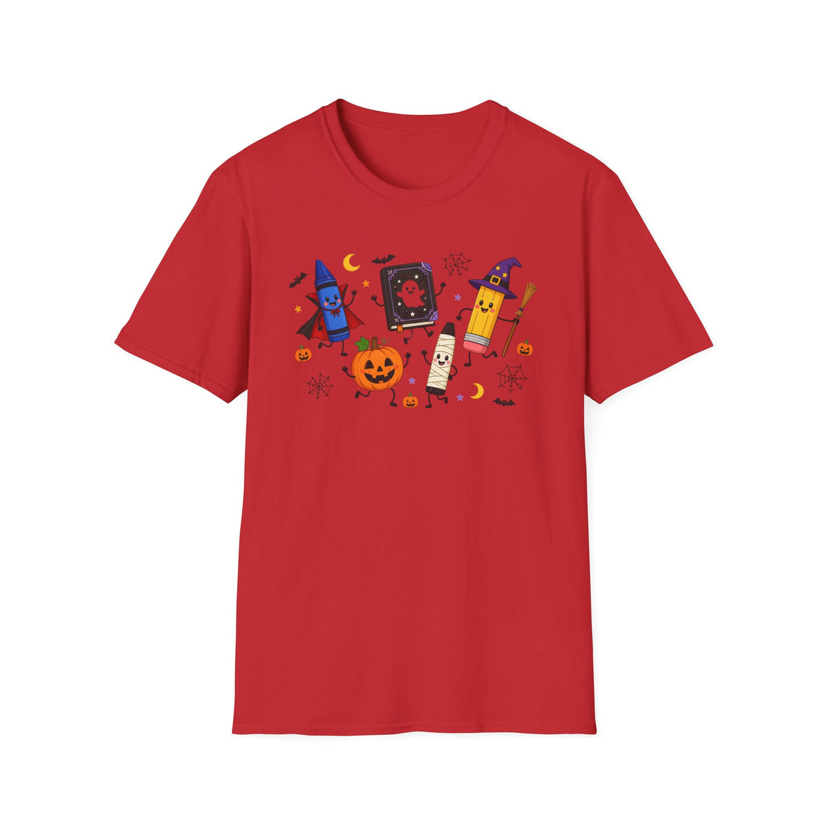 Halloween Candy Characters T-Shirt — Cute Pumpkin, Ghost & Crayon Costume Tee