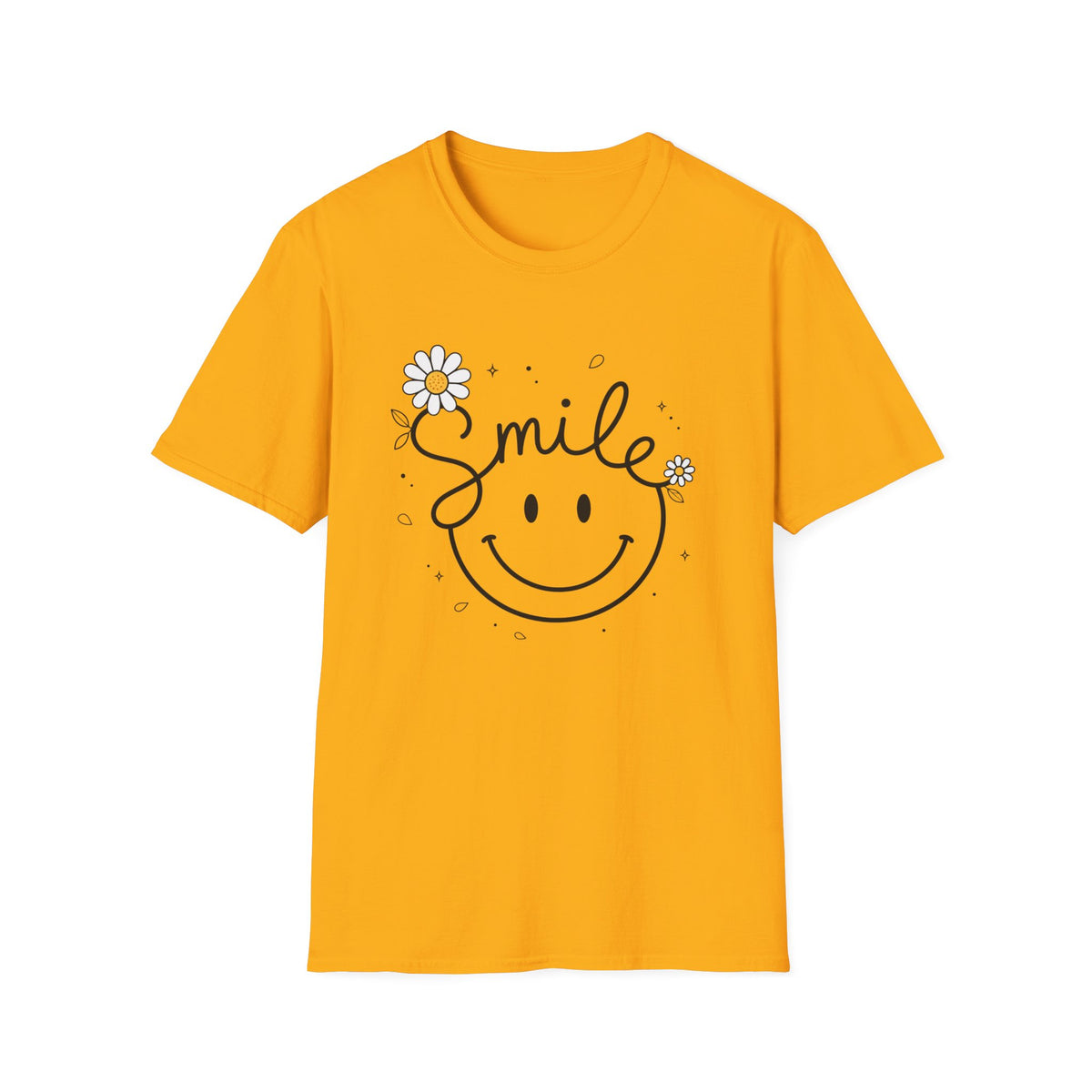 Smile Daisy T-Shirt — Cute Floral Smiley Tee