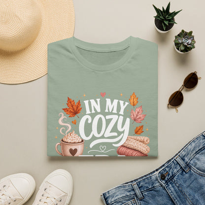 Cozy Era T-Shirt - "In My Cozy Era" Fall Coffee & Blanket Tee