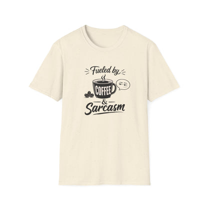 Fueled by Coffee & Sarcasm T-Shirt — Funny Coffee Lover Tee