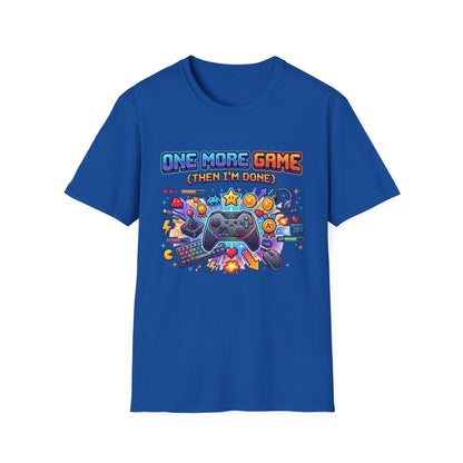 Gamer Tee "One More Game (Then I’m Done)" – Video Game Controller Graphic T-Shirt