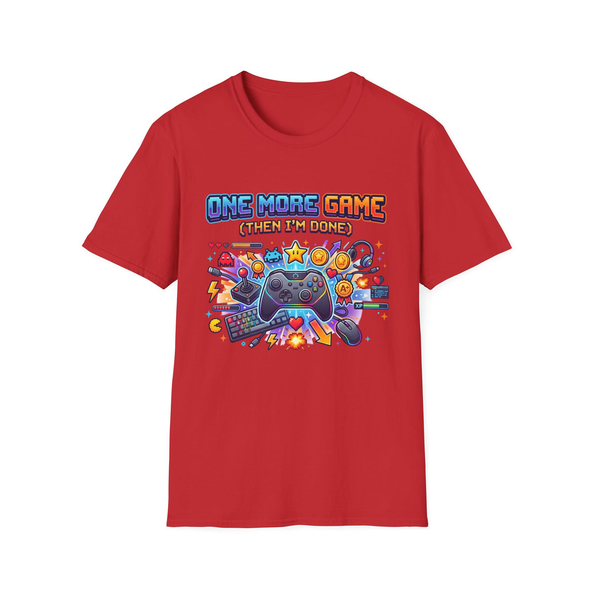Gamer Tee "One More Game (Then I’m Done)" – Video Game Controller Graphic T-Shirt