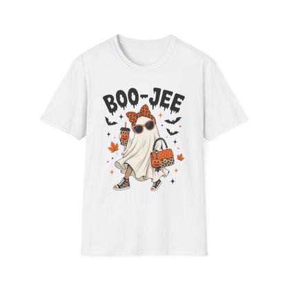 Halloween 'Boo-Jee' Ghost T-Shirt — Cute Leopard-Print Chic Costume Tee