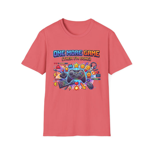 Gamer Tee "One More Game (Then I’m Done)" – Video Game Controller Graphic T-Shirt