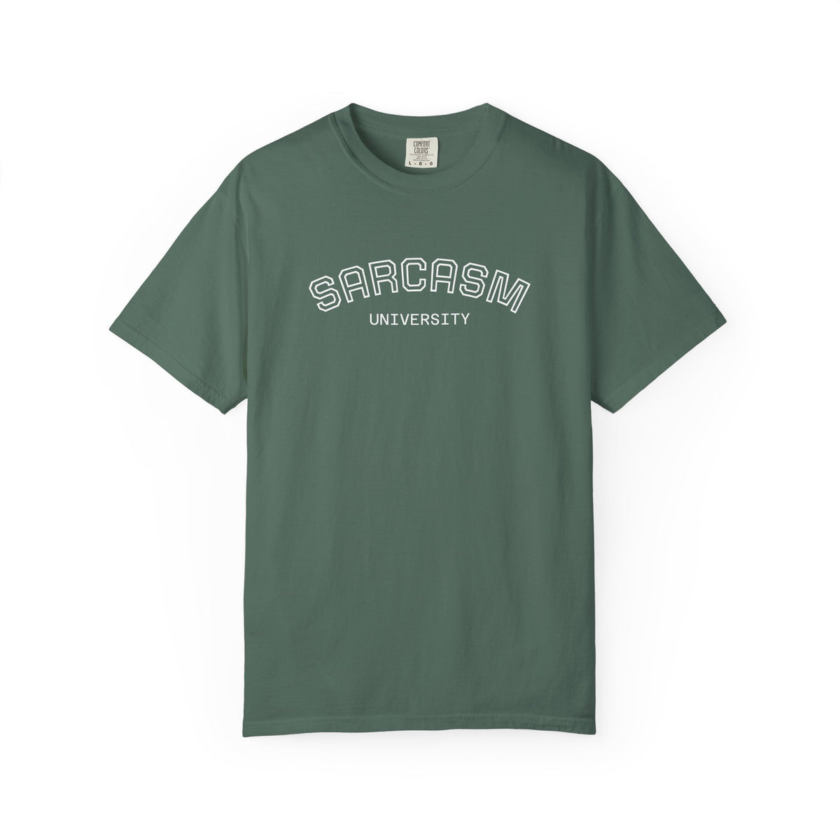 Sarcasm University T-Shirt — Funny College Style Graphic Tee