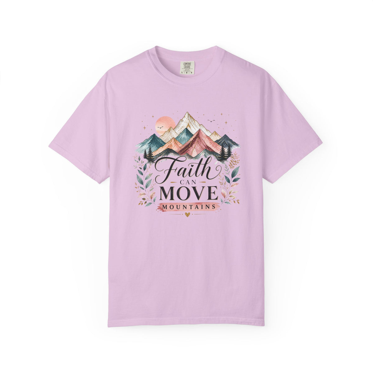 Faith Can Move Mountains T-Shirt — Inspirational Mountain Graphic Tee