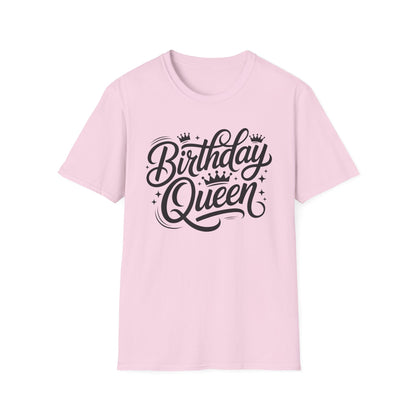 Birthday Queen T-Shirt — Crown Script Graphic Birthday Tee