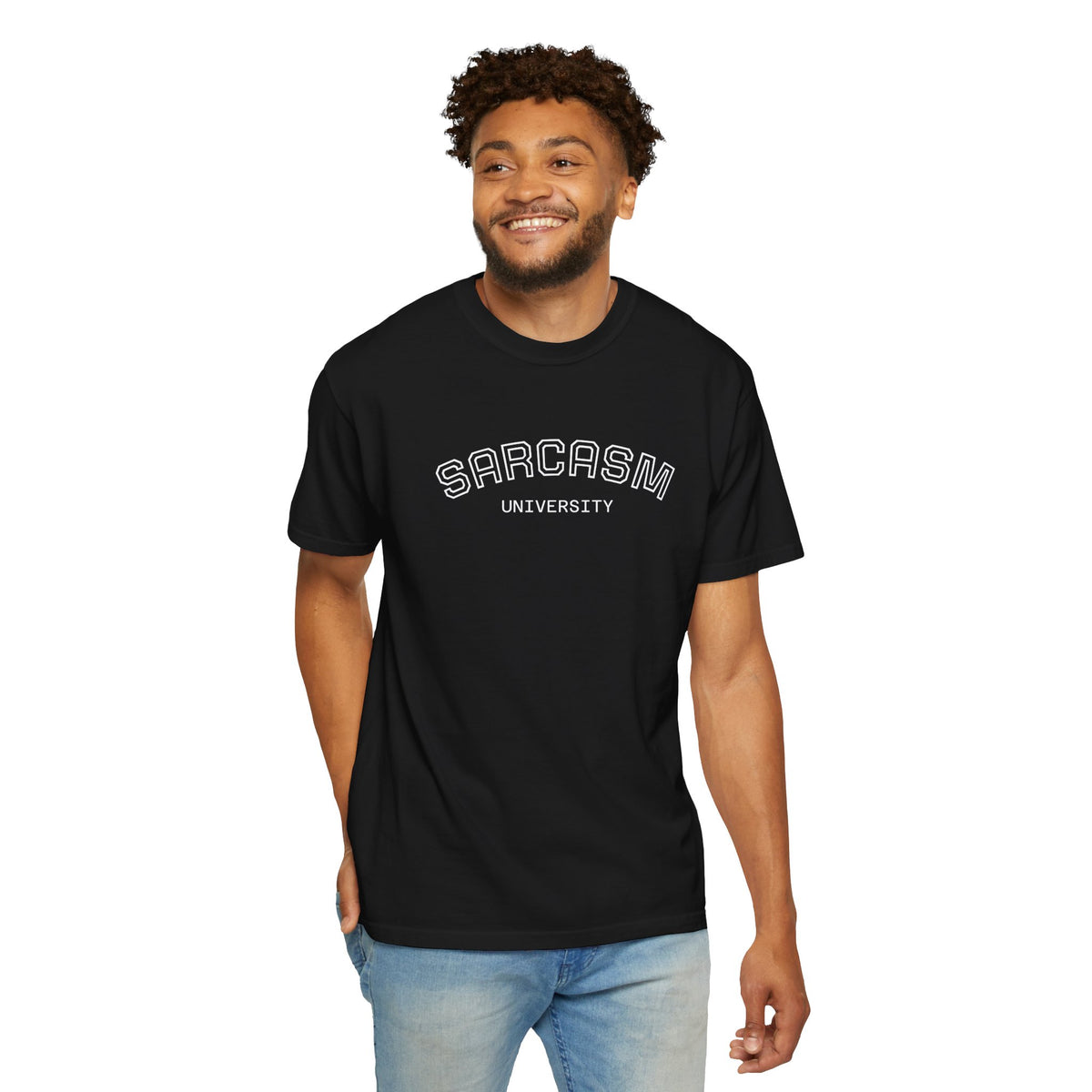 Sarcasm University T-Shirt — Funny College Style Graphic Tee