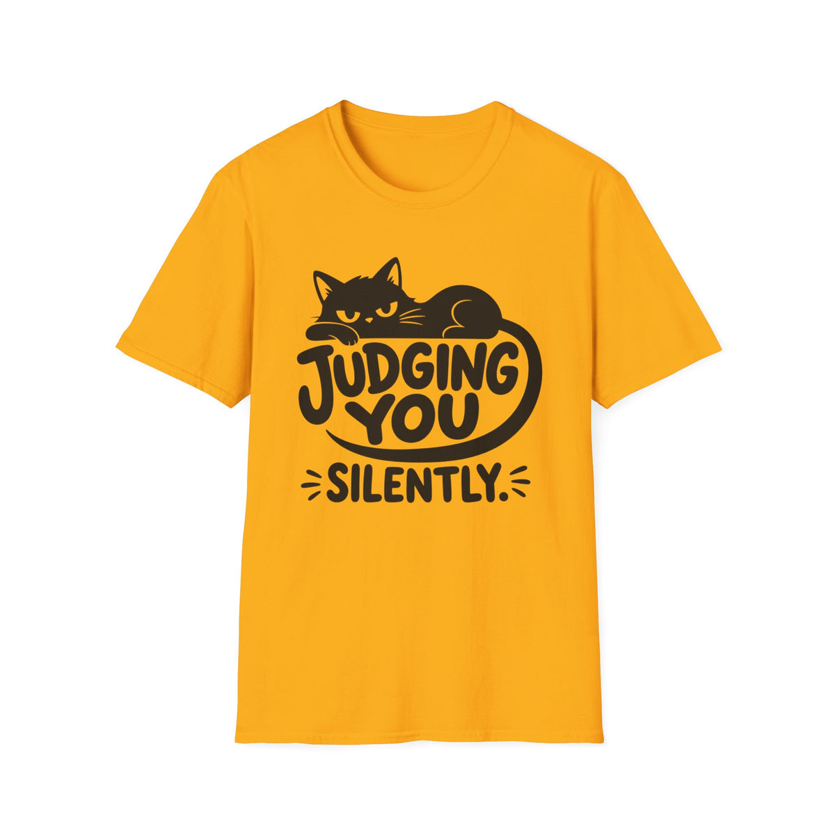 Judging You Silently Cat T-Shirt – Funny Grumpy Cat Graphic Tee