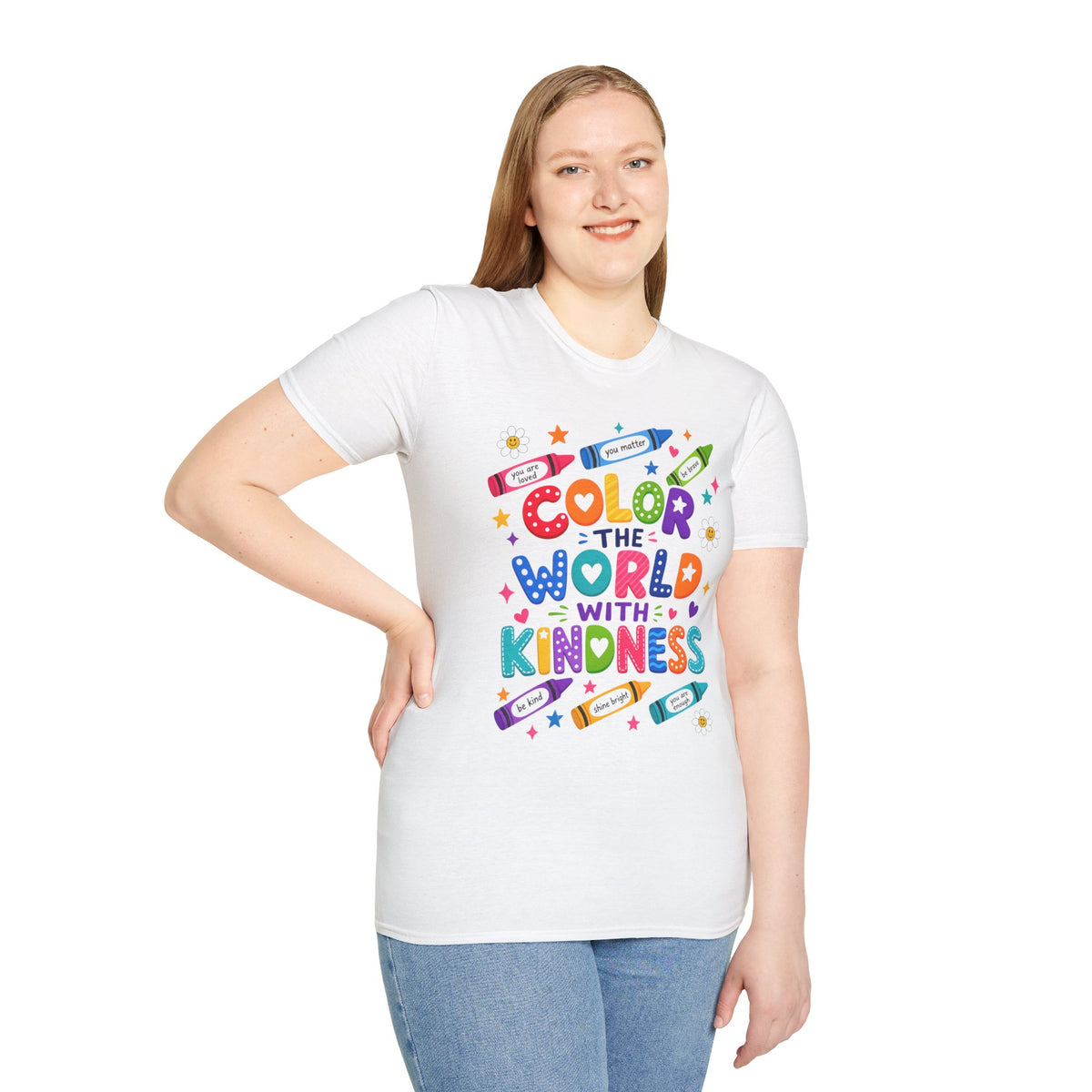 Color the World With Kindness T-Shirt — Positive Kids & Teacher Tee