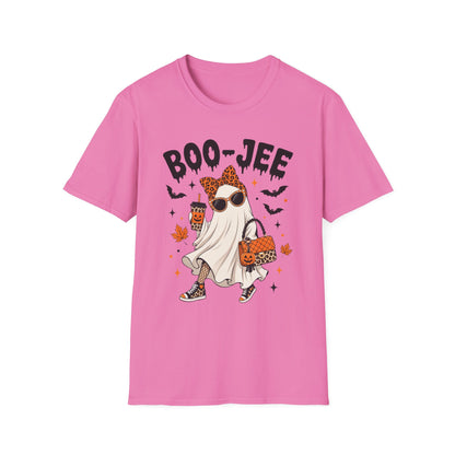 Halloween 'Boo-Jee' Ghost T-Shirt — Cute Leopard-Print Chic Costume Tee