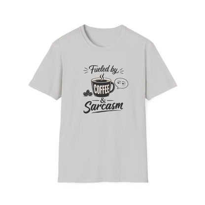 Fueled by Coffee & Sarcasm T-Shirt — Funny Coffee Lover Tee