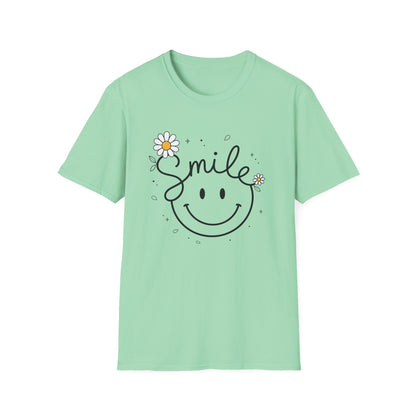 Smile Daisy T-Shirt — Cute Floral Smiley Tee