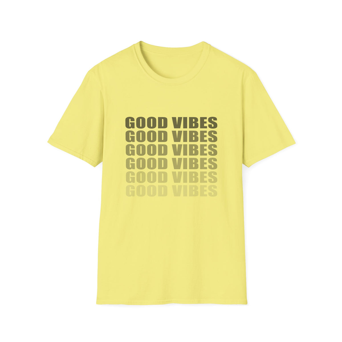 Good Vibes Repeat T-Shirt — Minimalist Grey Text Tee