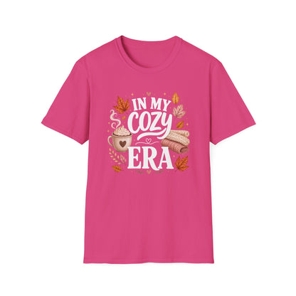 Cozy Era T-Shirt - "In My Cozy Era" Fall Coffee & Blanket Tee
