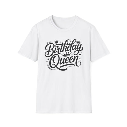 Birthday Queen T-Shirt — Crown Script Graphic Birthday Tee