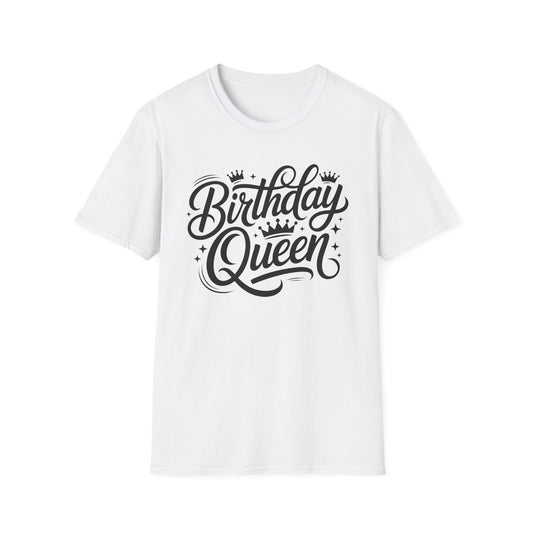 Birthday Queen T-Shirt — Crown Script Graphic Birthday Tee