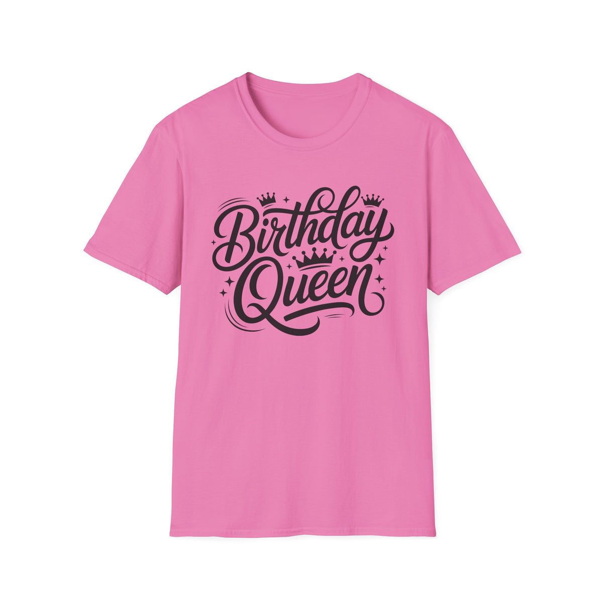 Birthday Queen T-Shirt — Crown Script Graphic Birthday Tee