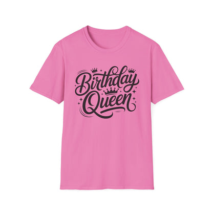 Birthday Queen T-Shirt — Crown Script Graphic Birthday Tee