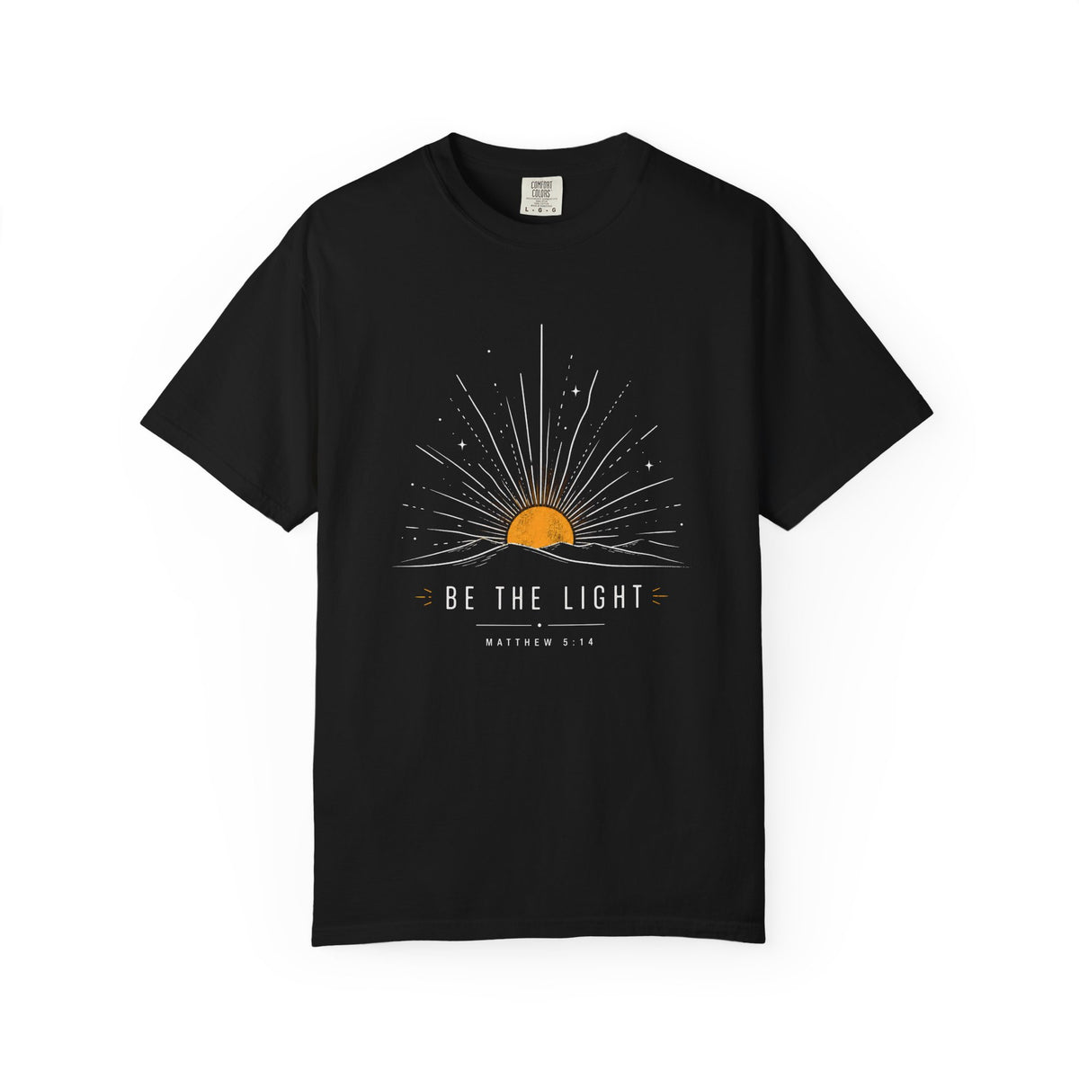 Be The Light Sunrise Graphic T-Shirt — Inspirational Christian Tee