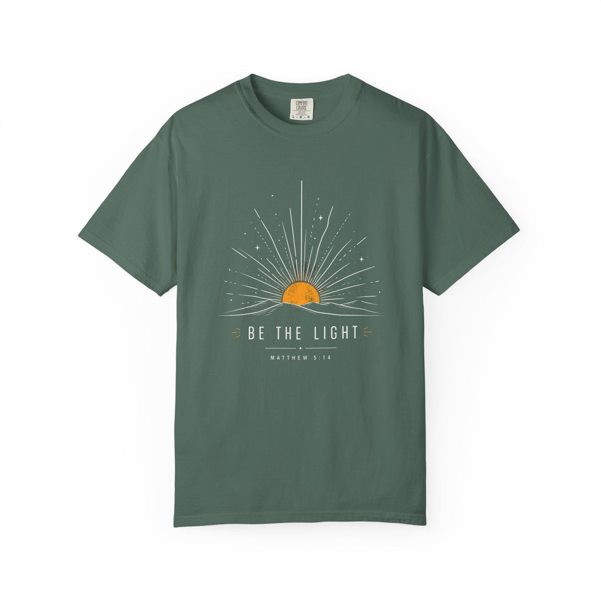 Be The Light Sunrise Graphic T-Shirt — Inspirational Christian Tee