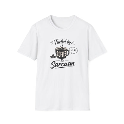 Fueled by Coffee & Sarcasm T-Shirt — Funny Coffee Lover Tee