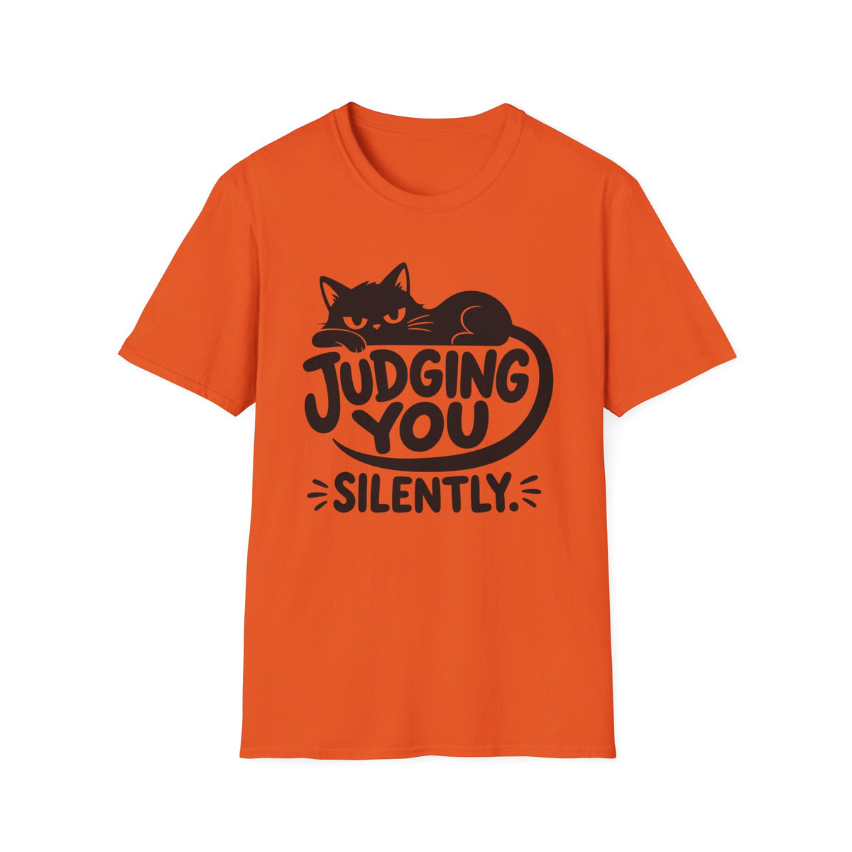 Judging You Silently Cat T-Shirt – Funny Grumpy Cat Graphic Tee