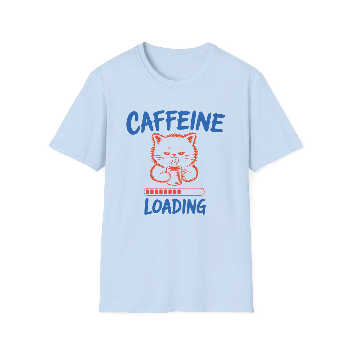 Caffeine Loading Cat T-Shirt – Cute Coffee Lover Graphic Tee