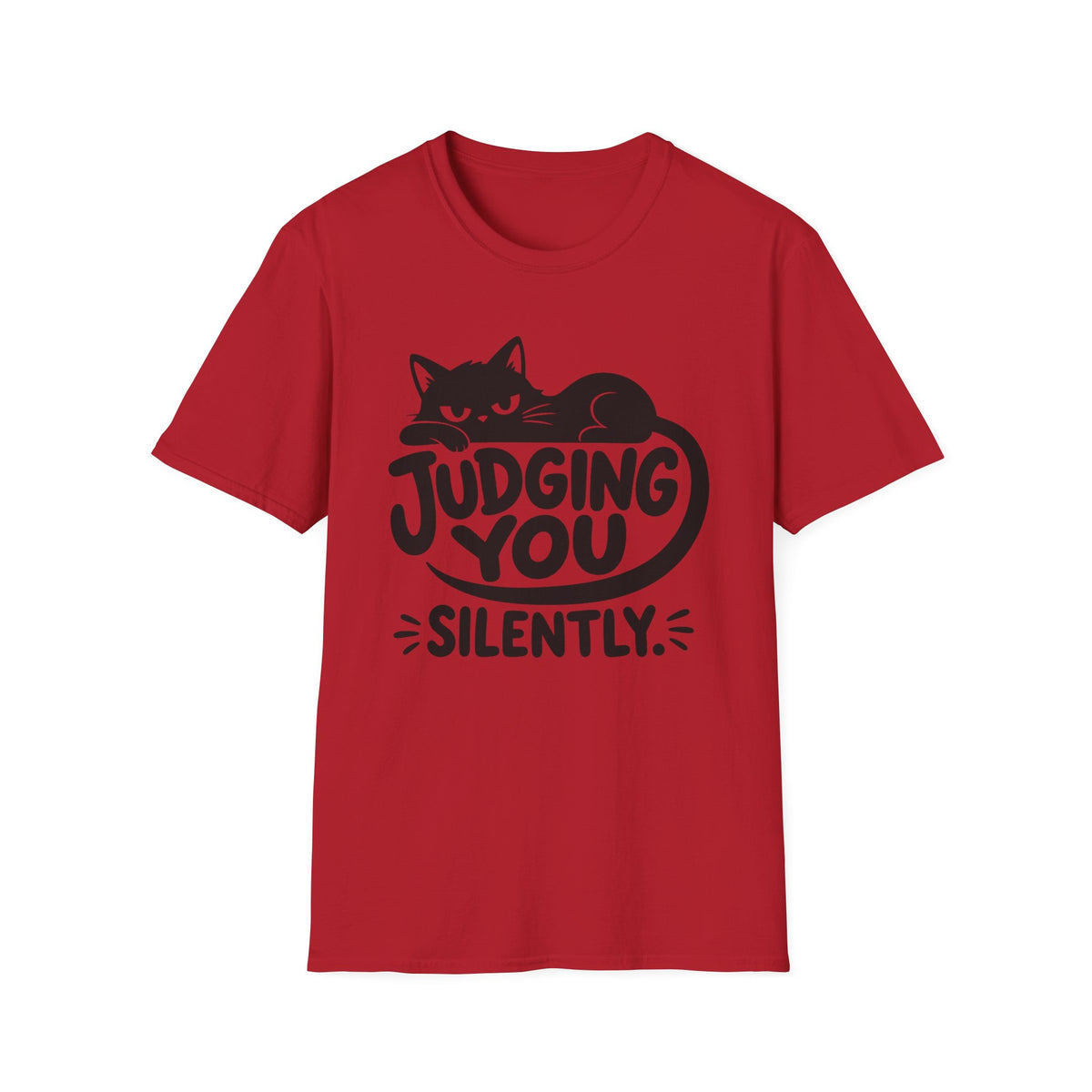 Judging You Silently Cat T-Shirt – Funny Grumpy Cat Graphic Tee