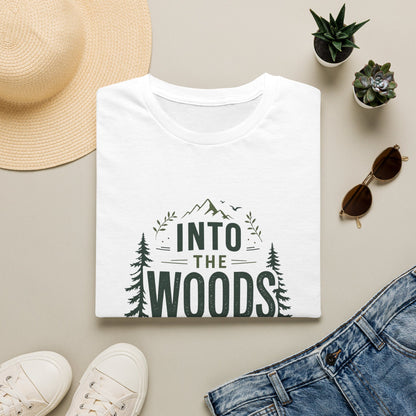 Into The Woods T-Shirt — 'Into The Woods (To Avoid People)' Graphic Tee, Camping & Outdoor Humor
