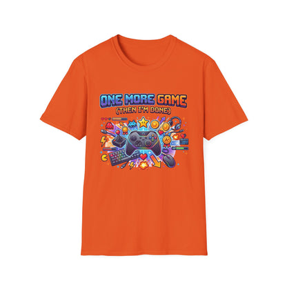 Gamer Tee "One More Game (Then I’m Done)" – Video Game Controller Graphic T-Shirt