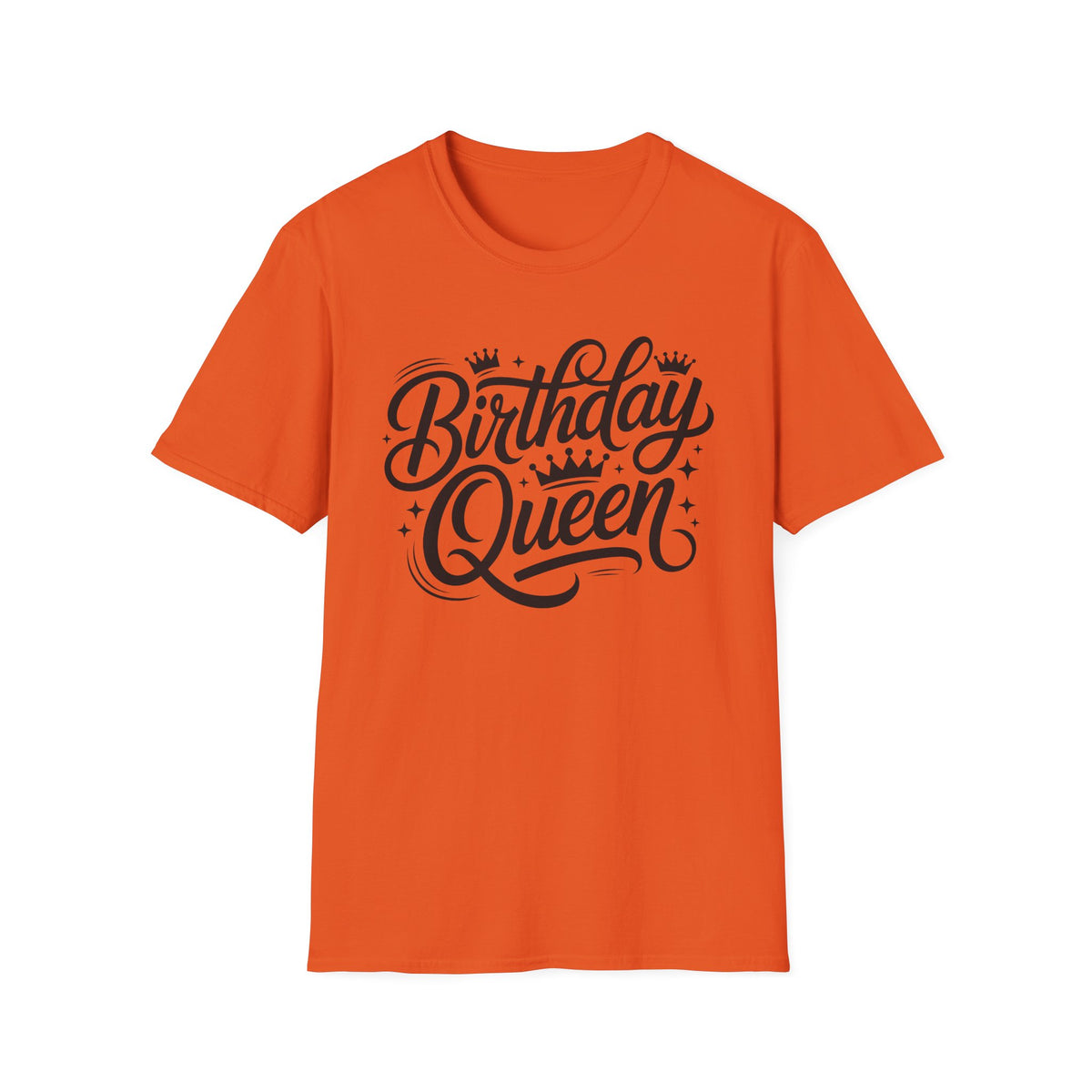 Birthday Queen T-Shirt — Crown Script Graphic Birthday Tee